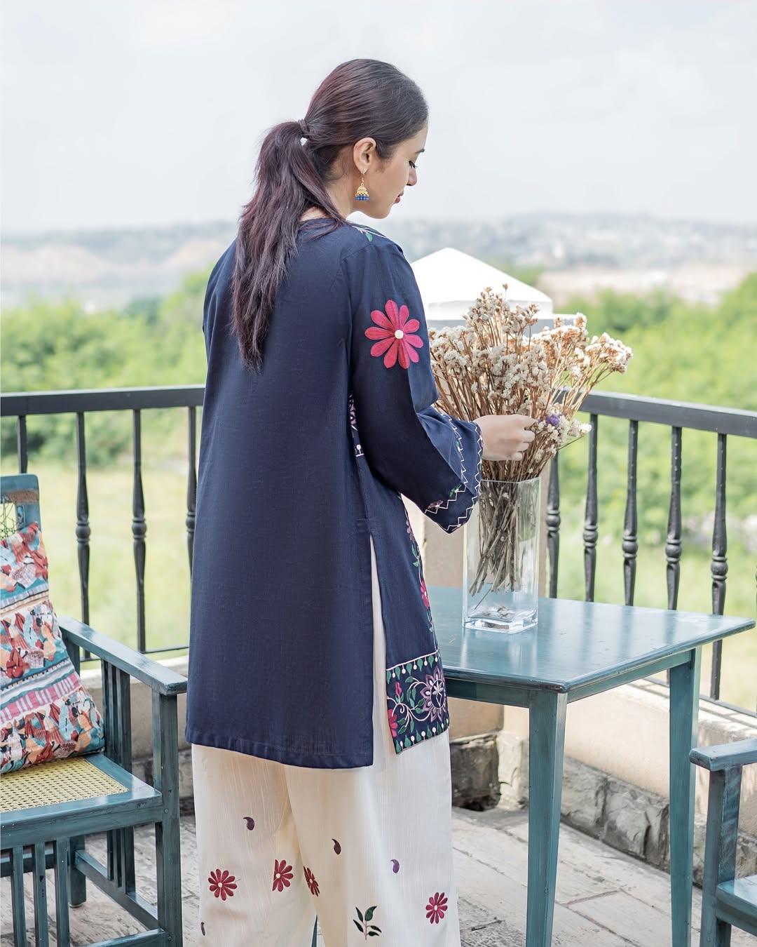 Noor Bloom Embroidered Co-Ord Set