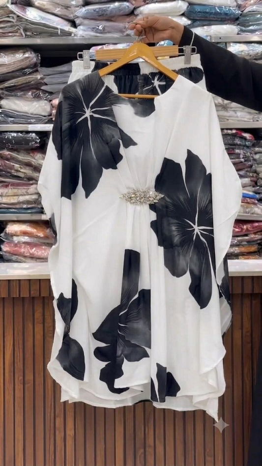 Digital Floral Kaftan